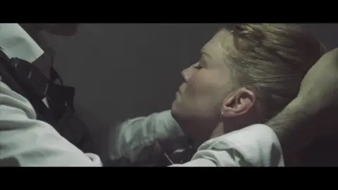 Blonde in jail cell gets fucked by guards and girl on girl action