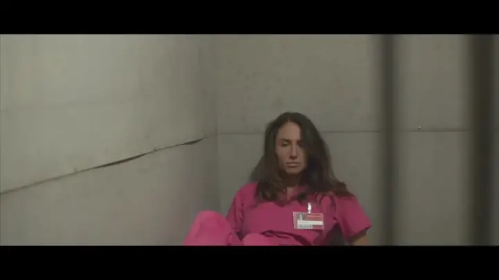Brunette nurse uniform sex in dungeon with laser lights
