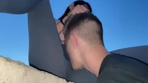 Outdoor Leggings Pussy Worship Femdom on Rooftop